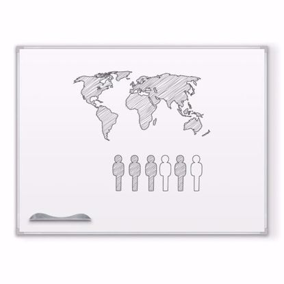 Picture of Ultra Trim - Porcelain Markerboard, Silver - 2H x 3W