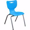 Picture of Hierarchy School Chair, 5 Pack, 4-Leg, 18" Height, Chrome Frame, Blue Shell