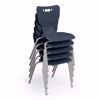 Picture of Hierarchy School Chair, 5 Pack, 4-Leg, 18" Height, Chrome Frame, Grey Shell