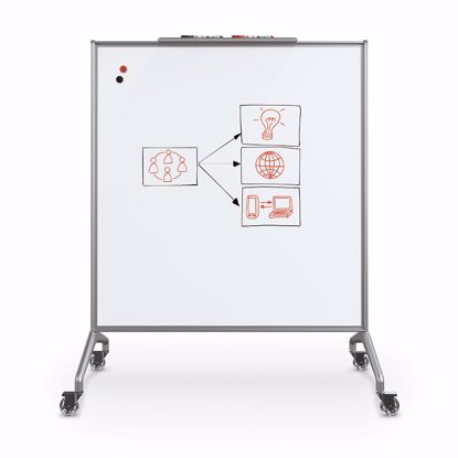 Picture of Glider Mobile Whiteboard - Porcelain Magnetic - Large