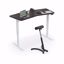 Picture of Up-Rite Electric Height Adjust Desk 60"W x 30"D Size Gray Nebula Rectangular Top with Black Edgeband and Frame Avail in different sizes, colors & shapes