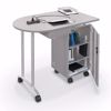 Picture of Mobile Teacher Workstation - Silver Base - Grey Nebula Top - Platinum Edge Addt'l colors avail