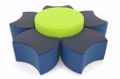 Picture of Bowtie Set- 5 Bowtie ottoman and 36" Round with Glides - Fomcore Collaborative Set Series                                                                                                                                                                                                                                                                                                                       