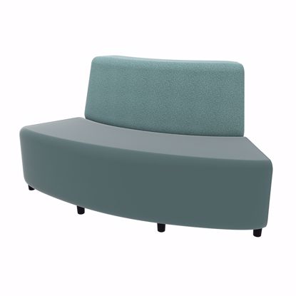 Picture of Curved Armless Sofa- Outside- 67Lx31Dx35H- 5 Legs, Glides, or Casters - Fomcore Curved Armless Series                                                                                                                                                                                                                                                                                                           