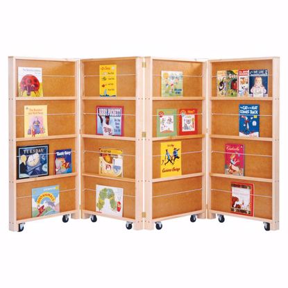 Picture of Jonti-Craft® Mobile Library Bookcase - 4 Sections