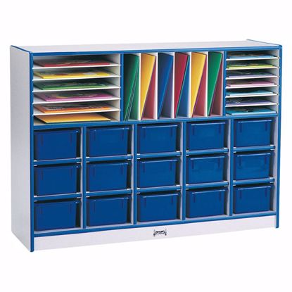 Picture of Rainbow Accents® Sectional Cubbie-Tray Mobile Unit - without Trays - Navy