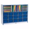 Picture of Rainbow Accents® Sectional Cubbie-Tray Mobile Unit - with Trays - Blue