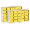 Picture of Rainbow Accents® 20 Cubbie-Tray Mobile Storage - without Trays - Yellow