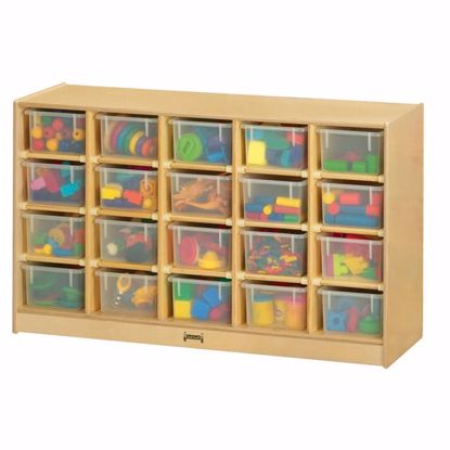 Picture of Jonti-Craft® 20 Cubbie-Tray Mobile Storage - with Clear Trays