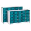 Picture of Rainbow Accents® 20 Cubbie-Tray Mobile Storage - with Trays - Teal