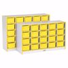 Picture of Rainbow Accents® 20 Cubbie-Tray Mobile Storage - with Trays - Yellow