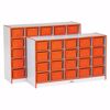Picture of Rainbow Accents® 20 Cubbie-Tray Mobile Storage - with Trays - Orange