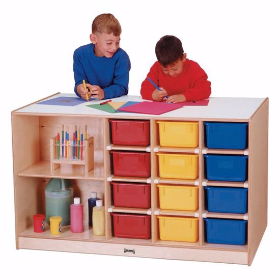 Picture of Jonti-Craft® Mobile Storage Island - with Colored Trays