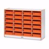 Picture of Rainbow Accents® 24 Paper-Tray Mobile Storage - without Paper-Trays - Orange