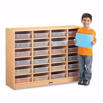 Picture of MapleWave® 24 Paper-Tray Mobile Storage - with Clear Paper-Trays