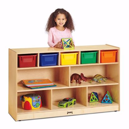 Picture of Jonti-Craft® Low Combo Mobile Storage Unit - with Colored Bins
