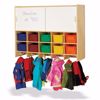 Picture of Jonti-Craft® 10 Section Wall Mount Coat Locker with Storage – with Colored Cubbie-Trays