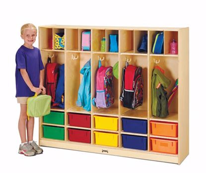Picture of Jonti-Craft® Large Locker Organizer – with 10 Colored Tubs