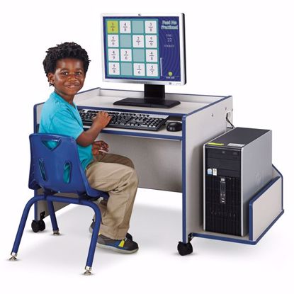 Picture of Rainbow Accents® Enterprise Single Computer Desk - Black