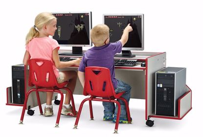 Picture of Rainbow Accents® Enterprise Double Computer Desk - Teal