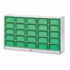 Picture of Rainbow Accents® 25 Tub Mobile Storage - with Tubs - Green