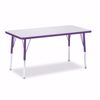 Picture of Berries® Rectangle Activity Table - 24" X 48", A-height - Gray/Purple/Purple