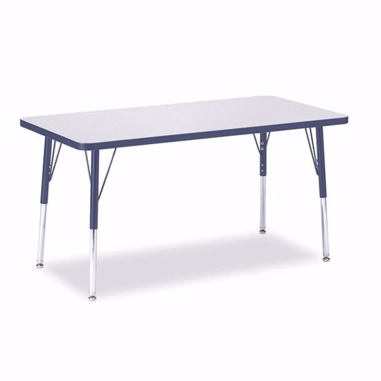 Picture of Berries® Rectangle Activity Table - 24" X 48", A-height - Gray/Navy/Navy