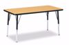 Picture of Berries® Rectangle Activity Table - 24" X 48", A-height - Oak/Black/Black