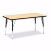 Picture of Berries® Rectangle Activity Table - 24" X 48", E-height - Maple/Black/Black