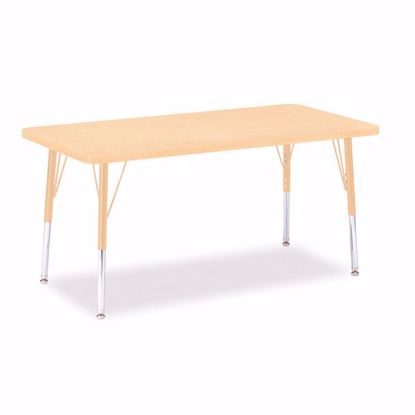 Picture of Berries® Rectangle Activity Table - 24" X 48", E-height - Maple/Maple/Camel