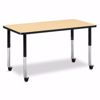 Picture of Berries® Rectangle Activity Table - 24" X 48", Mobile - Maple/Black/Black