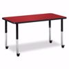 Picture of Berries® Rectangle Activity Table - 24" X 48", Mobile - Red/Black/Black