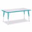 Picture of Berries® Rectangle Activity Table - 30" X 60", A-height - Gray/Teal/Teal