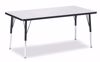 Picture of Berries® Rectangle Activity Table - 30" X 60", A-height - Gray/Black/Black