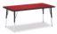 Picture of Berries® Rectangle Activity Table - 30" X 60", A-height - Red/Black/Black