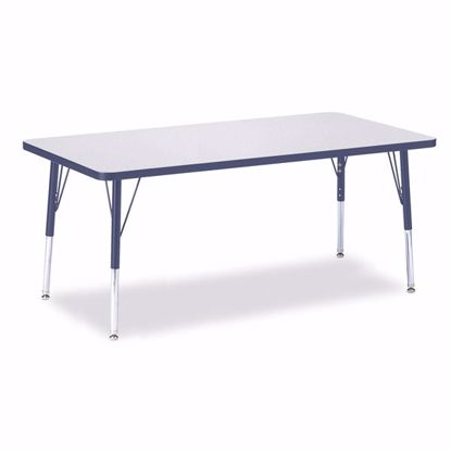 Picture of Berries® Rectangle Activity Table - 30" X 60", E-height - Gray/Navy/Navy