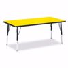 Picture of Berries® Rectangle Activity Table - 30" X 60", E-height - Yellow/Black/Black