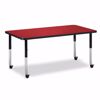 Picture of Berries® Rectangle Activity Table - 30" X 60", Mobile - Red/Black/Black