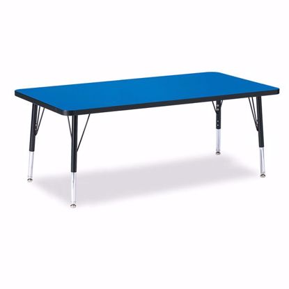 Picture of Berries® Rectangle Activity Table - 30" X 60", T-height - Blue/Black/Black