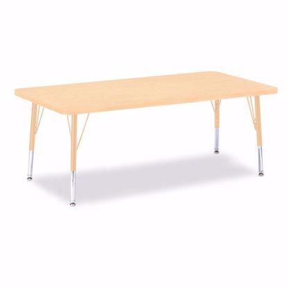 Picture of Berries® Rectangle Activity Table - 30" X 60", T-height - Maple/Maple/Camel