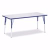 Picture of Berries® Rectangle Activity Table - 30" X 72", A-height - Gray/Blue/Blue