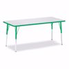 Picture of Berries® Rectangle Activity Table - 30" X 72", A-height - Gray/Green/Green