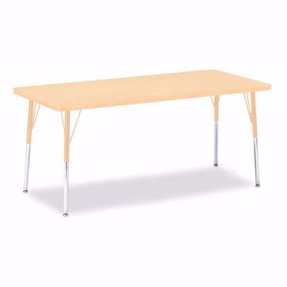 Picture of Berries® Rectangle Activity Table - 30" X 72", A-height - Maple/Maple/Camel