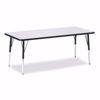 Picture of Berries® Rectangle Activity Table - 30" X 72", E-height - Gray/Black/Black