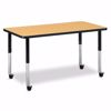 Picture of Berries® Rectangle Activity Table - 30" X 72", Mobile - Gray/Blue/Gray