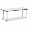 Picture of Berries® Rectangle Activity Table - 30" X 72", Mobile - Gray/Navy/Gray