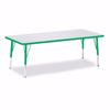 Picture of Berries® Rectangle Activity Table - 30" X 72", T-height - Gray/Green/Green