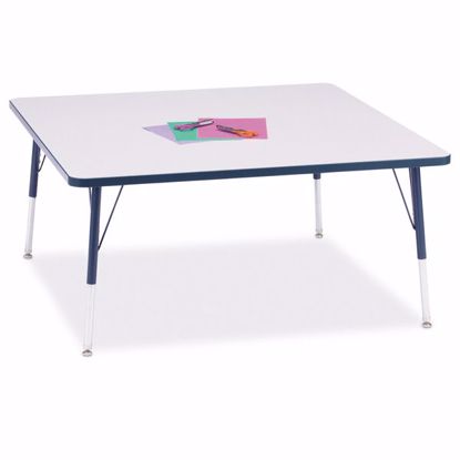 Picture of Berries® Square Activity Table - 48" X 48", A-height - Gray/Navy/Navy
