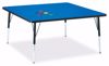 Picture of Berries® Square Activity Table - 48" X 48", A-height - Blue/Black/Black