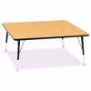 Picture of Berries® Square Activity Table - 48" X 48", E-height - Gray/Yellow/Yellow